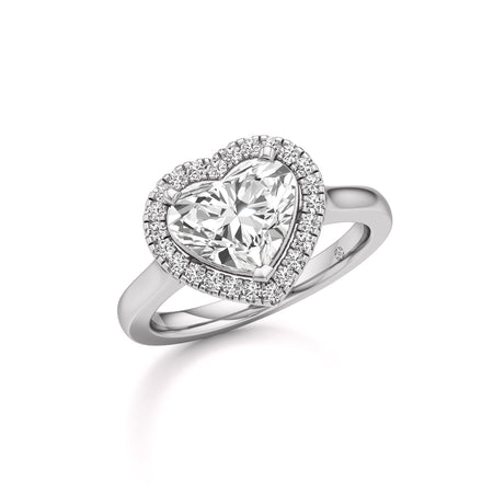 Halo Heart Shape Lab-Grown Diamond Ring